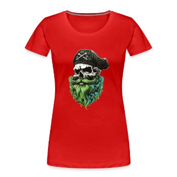 Alter Mann mit Bart und Hut - Frauen Premium Bio T-Shirt - Rot - Vorne - Mia (176cm)