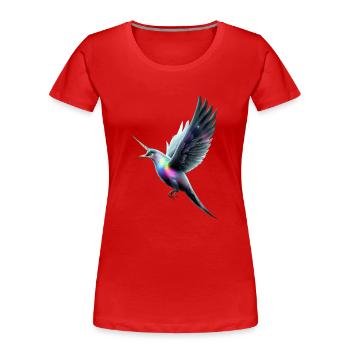 Einhorn Vogel - Frauen Premium Bio T-Shirt - Rot - Vorne - Mia (176cm)