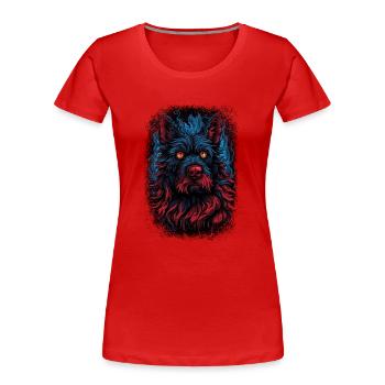 birthday present chihuahua happy mammal dog love - Frauen Premium Bio T-Shirt - Rot - Vorne - Mia (176cm)