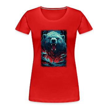 books bookworm big awesome gift birthday present - Frauen Premium Bio T-Shirt - Rot - Vorne - Mia (176cm)