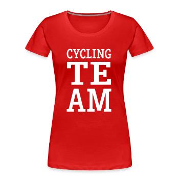 Équipe cycliste Équipe - T-shirt bio Premium Femme - rouge - Devant - Mia (176cm)