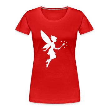 elfe fee - Frauen Premium Bio T-Shirt - Rot - Vorne - Mia (176cm)