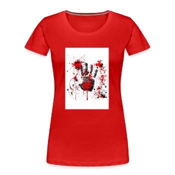 1000005585 - Frauen Premium Bio T-Shirt - Rot - Vorne - Mia (176cm)