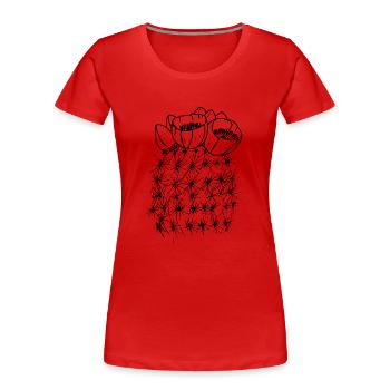 cactus kaktus kakteen cacti mexico mexiko63 - Frauen Premium Bio T-Shirt - Rot - Vorne - Mia (176cm)