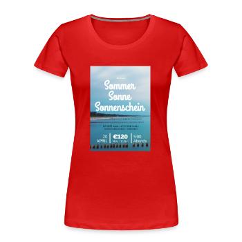 Sommerurlaub Deutschland - Frauen Premium Bio T-Shirt - Rot - Vorne - Mia (176cm)