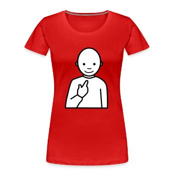 Meme - Drôle, drôle homme - T-shirt bio Premium Femme - rouge - Devant - Mia (176cm)