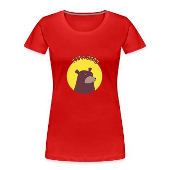 Papa Bear - Frauen Premium Bio T-Shirt - Rot - Vorne - Mia (176cm)