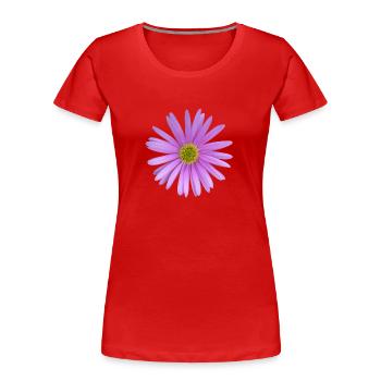 Flower de - Frauen Premium Bio T-Shirt - Rot - Vorne - Mia (176cm)