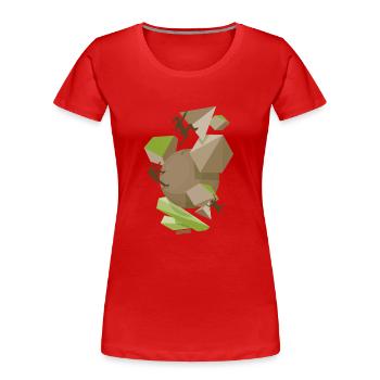 équipe sympa - T-shirt bio Premium Femme - rouge - Devant - Mia (176cm)