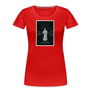 Compliance Sheep - Frauen Premium Bio T-Shirt - Rot - Vorne - Mia (176cm)