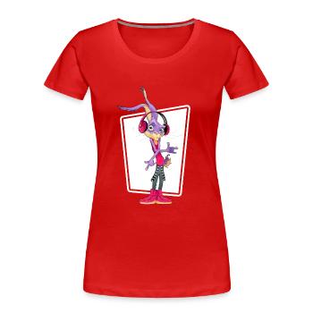 HipHop MC Real Ghetto Battle Rap Music Freestyle - Women's Premium Organic T-Shirt - red - Front - Mia (176cm)