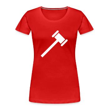hammer - Women's Premium Organic T-Shirt - red - Front - Mia (176cm)