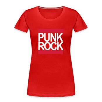 punkrock - Frauen Premium Bio T-Shirt - Rot - Vorne - Mia (176cm)
