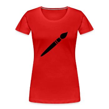Brush - Women's Premium Organic T-Shirt - red - Front - Mia (176cm)