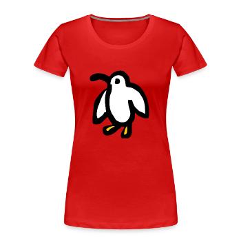 Nature planet bird penguin - Women's Premium Organic T-Shirt - red - Front - Mia (176cm)