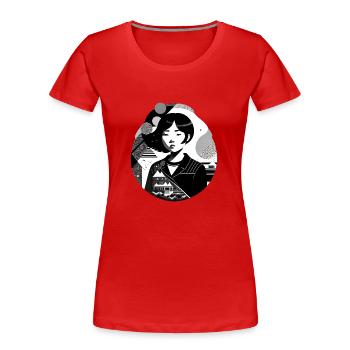 Japanese Girl - Frauen Premium Bio T-Shirt - Rot - Vorne - Mia (176cm)