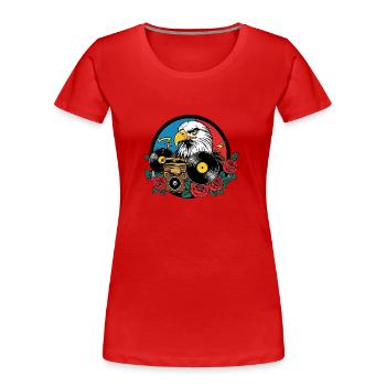 Adler Rock Music - Women's Premium Organic T-Shirt - red - Front - Mia (176cm)