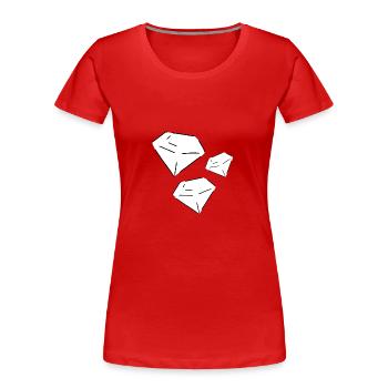 Diamonds Diamonds Shape Shape - Women's Premium Organic T-Shirt - red - Front - Mia (176cm)