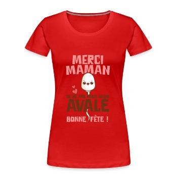 Lustige Muttertag Mama Boyly Girly - Frauen Premium Bio T-Shirt - Rot - Vorne - Mia (176cm)
