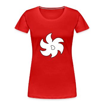 form symbol symbol blume pflanze - Frauen Premium Bio T-Shirt - Rot - Vorne - Mia (176cm)
