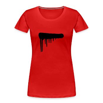 Gouttes et peinture en aérosol | Art urbain | Graffiti - T-shirt bio Premium Femme - rouge - Devant - Mia (176cm)