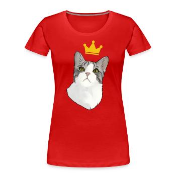 Mortier King - T-shirt bio Premium Femme - rouge - Devant - Mia (176cm)