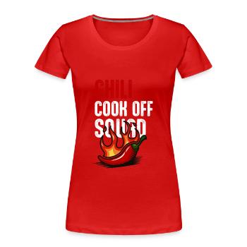Chili Cook Off Squad Koch BBQ Griller Hot Sauce - Frauen Premium Bio T-Shirt - Rot - Vorne - Mia (176cm)
