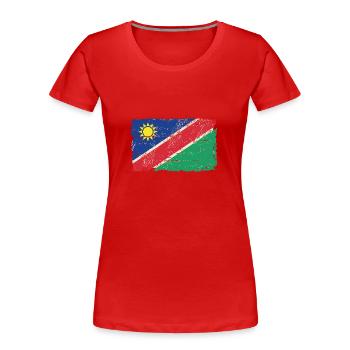 Namibia Flag - Frauen Premium Bio T-Shirt - Rot - Vorne - Mia (176cm)