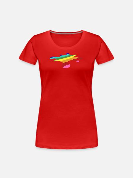 Rainbow universal love LGBTQ - Frauen Premium Bio T-Shirt - Rot
