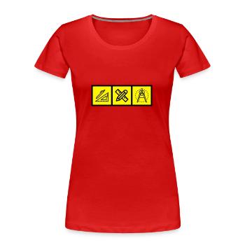 architecte / architecture / ingénieur / bâtiment - T-shirt bio Premium Femme - rouge - Devant - Mia (176cm)