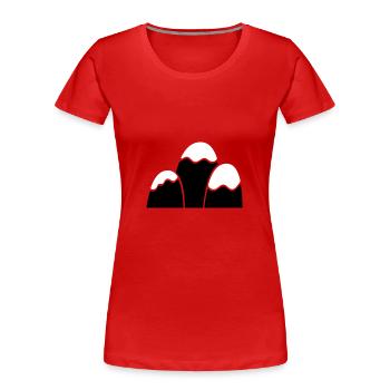 Berge Berg Gebirge 17 - Frauen Premium Bio T-Shirt - Rot - Vorne - Mia (176cm)