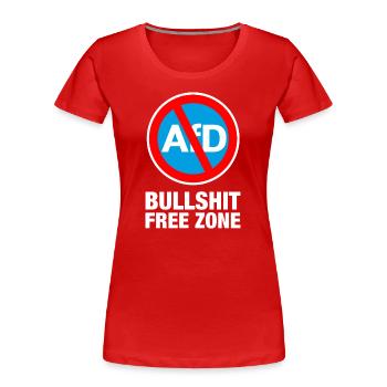 AFD BULLSHIT FREE ZONE - Frauen Premium Bio T-Shirt - Rot - Vorne - Mia (176cm)
