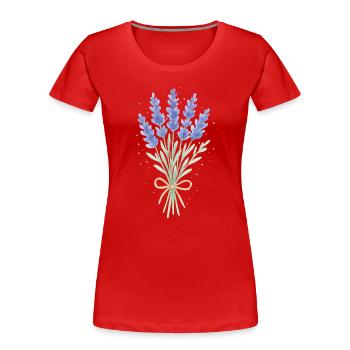 Lavender bouquet - Women's Premium Organic T-Shirt - red - Front - Mia (176cm)
