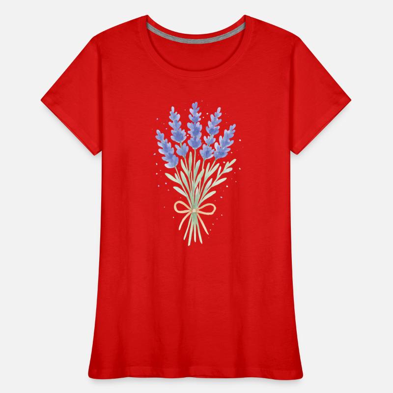 Lavendel Sträußchen Frauen Premium Bio T-Shirt