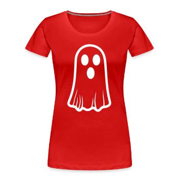 Fantôme - T-shirt bio Premium Femme - rouge - Devant - Mia (176cm)