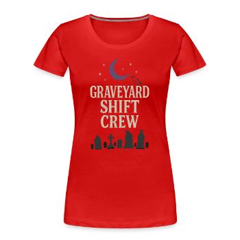 Leichenwissenschaft Dunkler Humor Tod Positiv - Frauen Premium Bio T-Shirt - Rot - Vorne - Mia (176cm)