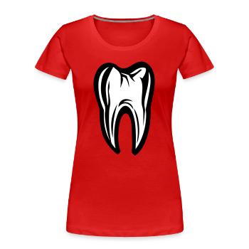 Zahn Symbol Zahnarzt - Frauen Premium Bio T-Shirt - Rot - Vorne - Mia (176cm)