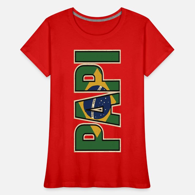 PAPI Brasil – Retro style with flags Women's Premium Organic T-Shirt
