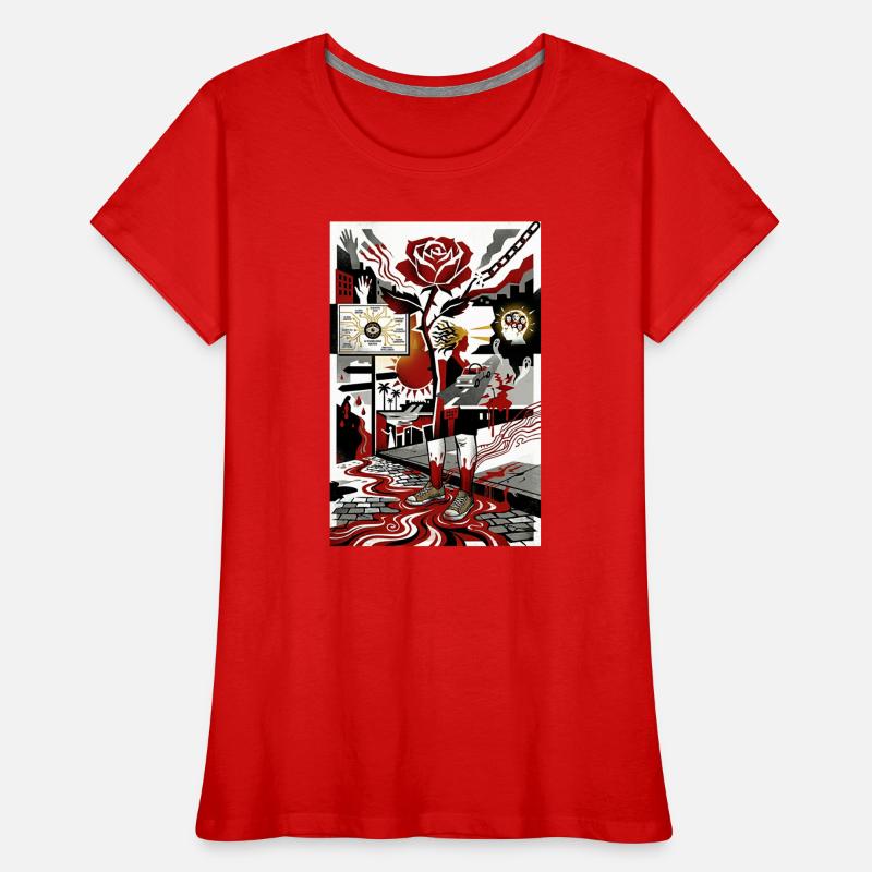 Fragments de conscience L’IA Rose T-shirt bio Premium Femme
