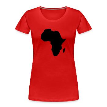 AFRICA - Women's Premium Organic T-Shirt - red - Front - Mia (176cm)