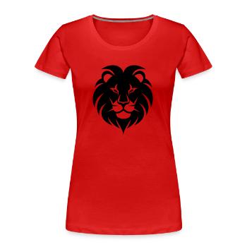 lion - T-shirt bio Premium Femme - rouge - Devant - Mia (176cm)