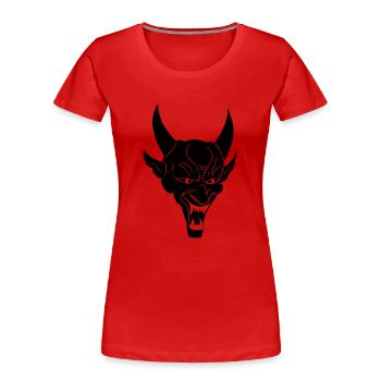 Devil - Frauen Premium Bio T-Shirt - Rot - Vorne - Mia (176cm)
