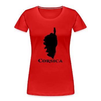 corsica tete maure corse insula bella - Women's Premium Organic T-Shirt - red - Front - Mia (176cm)