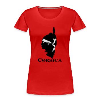 corsica tete maure corse insula bella - Women's Premium Organic T-Shirt - red - Front - Mia (176cm)