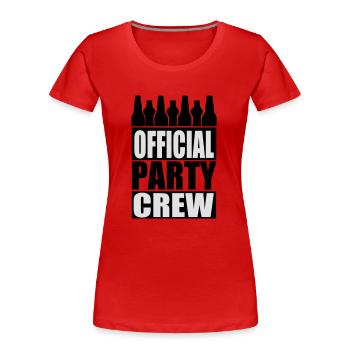 Official Party Crew - Frauen Premium Bio T-Shirt - Rot - Vorne - Mia (176cm)