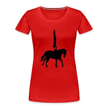 Voltige - T-shirt bio Premium Femme - rouge - Devant - Mia (176cm)
