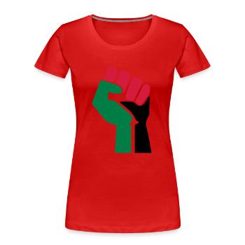 drawing palestinian symbol flag palestine - Women's Premium Organic T-Shirt - red - Front - Mia (176cm)