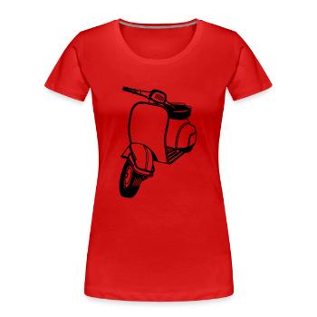 motorroller freiheit reisen - Frauen Premium Bio T-Shirt - Rot - Vorne - Mia (176cm)
