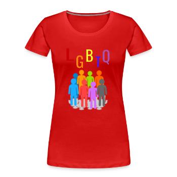 LGBTQ - Frauen Premium Bio T-Shirt - Rot - Vorne - Mia (176cm)