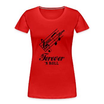 johnny blak - Women's Premium Organic T-Shirt - red - Front - Mia (176cm)